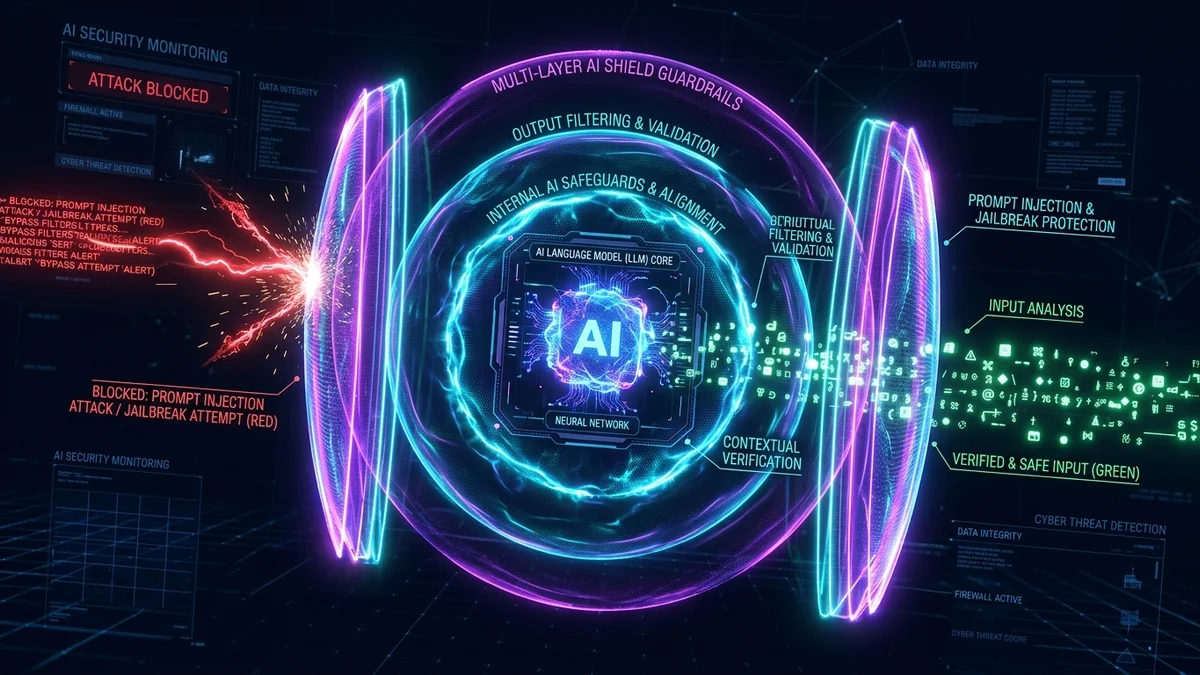 Multi-layer defense in depth guardrails protecting AI customer support from prompt injections and jailbreak attacks