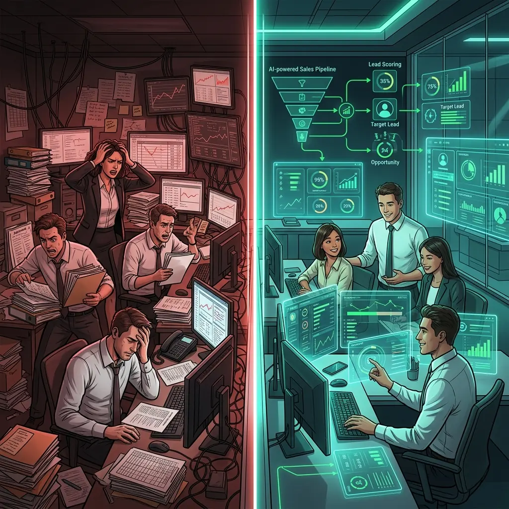 AI Automation vs Manual Sales — CustomerGPT
