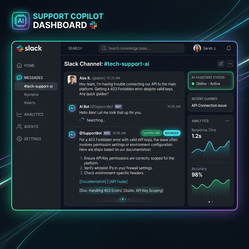 AI Customer Support Bot Connected to Slack — CustomerGPT Integration
